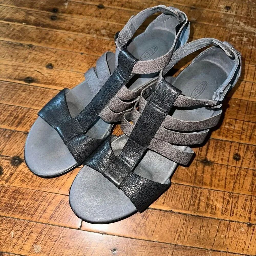 Keen gray Victoria strappy wedge ortho arch 11 sandals